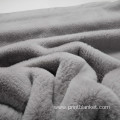 Reversible Rabbit Faux Fur Throw Blanket